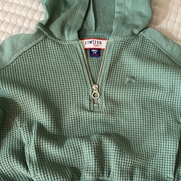 Kids Limited Too Sage Waffle Knit Pullover - Picture 1 of 3